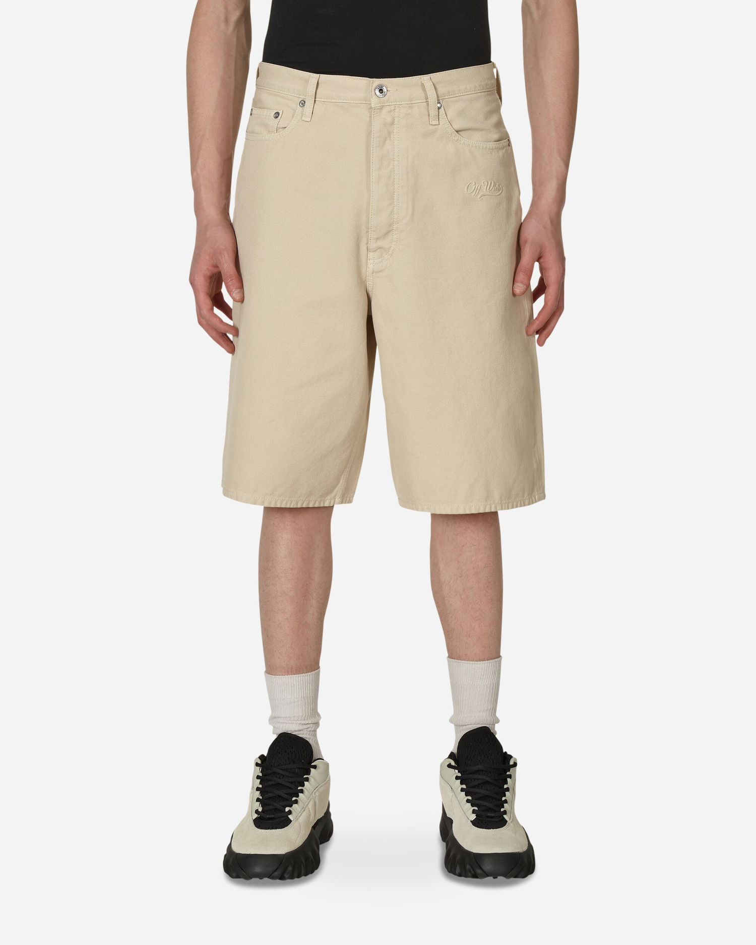 Šortky Off-White Wave Off Canvas Utility Shorts Beige Béžová | OMCB084S23FAB001 6161, 1