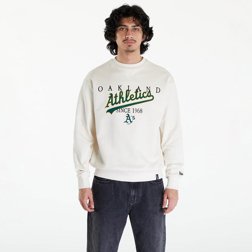 Mikina New Era Oakland Athletics MLB Lifestyle Crew Neck Sweatshirt UNISEX Béžová | 60493974