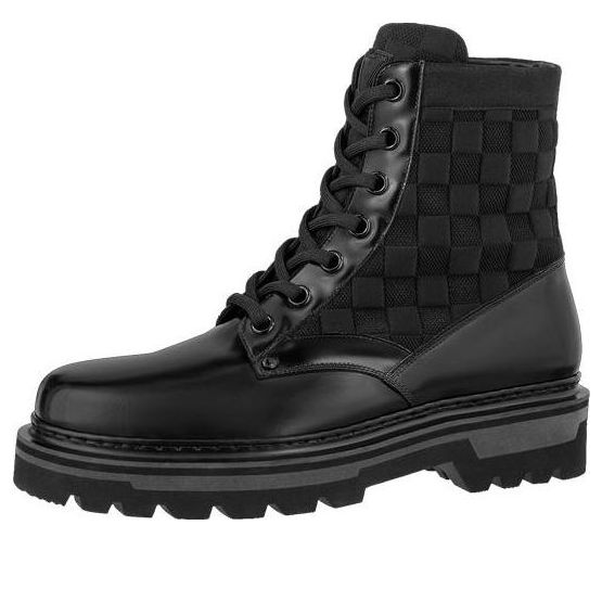 Tenisky a topánky Louis Vuitton Louis Vuitton Flat Ranger Ankle Boots with Plaid Čierna | 1A9ACR