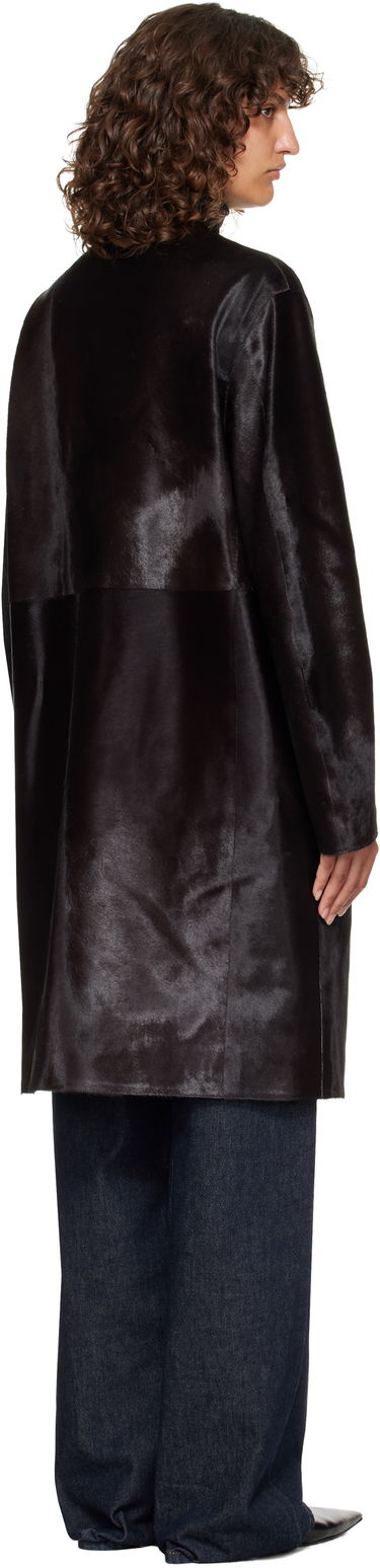 Kabáty Loulou de Saison Loulou de Saison Miller Pony Effect Leather Coat Čierna | MILLER, 2