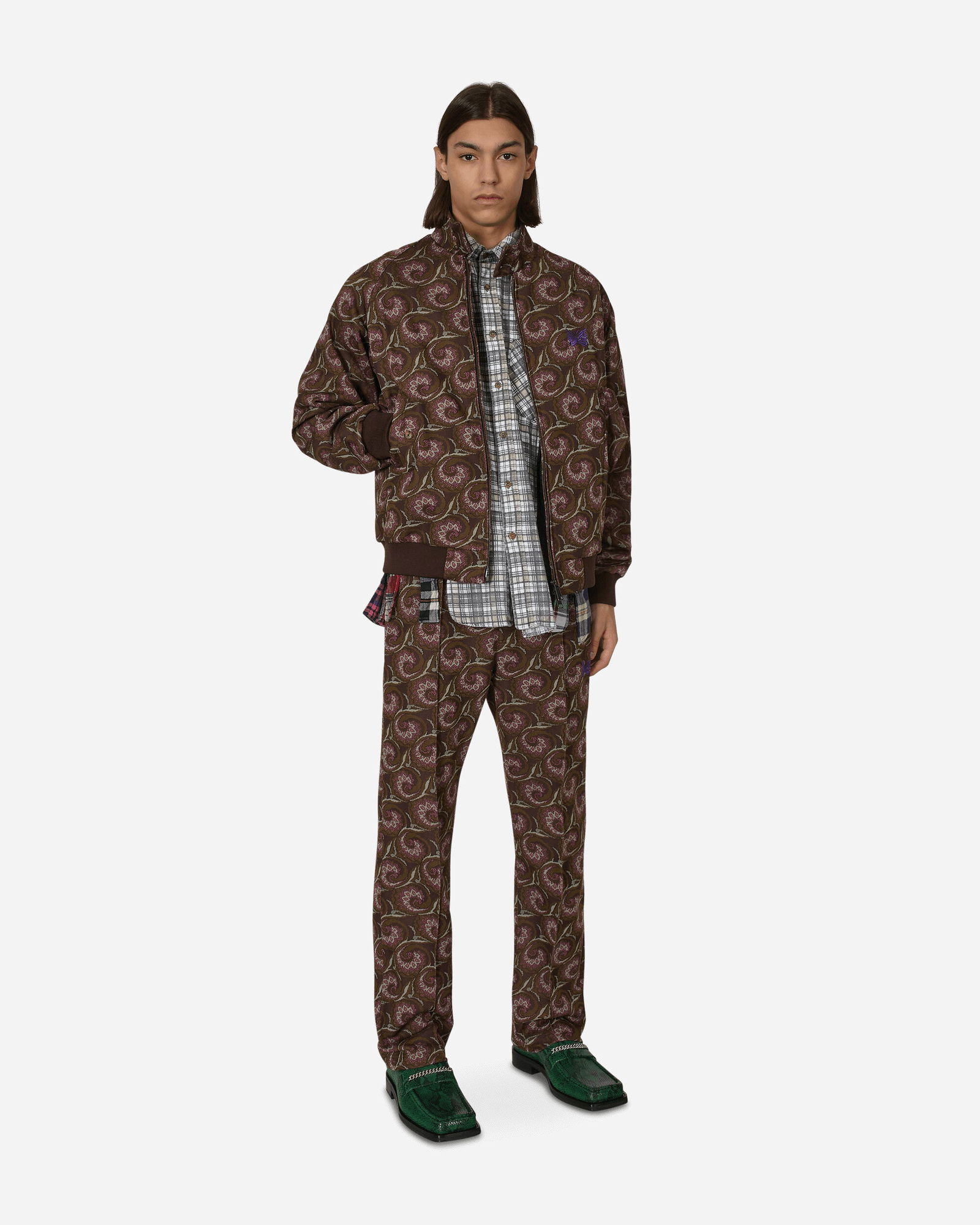 Brown Jacquard G9 Zip-Up Jacket