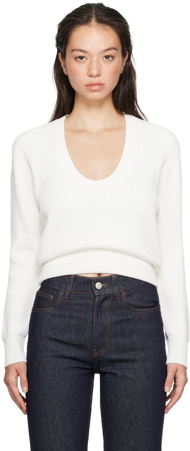 Sveter Coperni Coperni Knitted Long Sleeve Sweater Biela | COPML110Y3003, 0