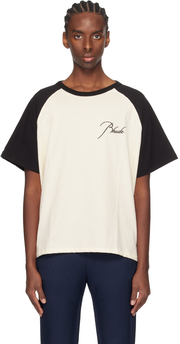 Tričko Rhude Off-White Raglan Signature T-Shirt Béžová | RHSS24TT28012636