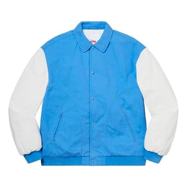 Bomber bunda Supreme Twill Varsity Jacket Modrá | SUP-SS20-615