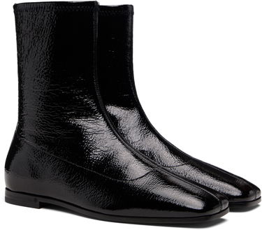 Tenisky a topánky Valentino Valentino Garavani Glovely Patent Leather Pointed-Toe Ankle Boots Čierna | 7Y0S0L85PQR, 3