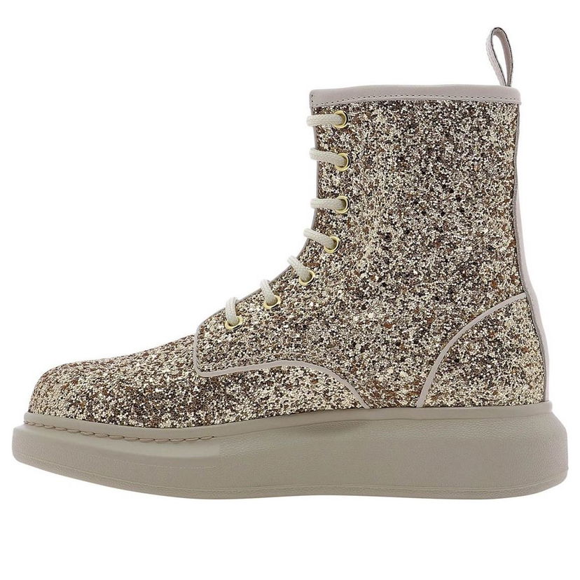 Tenisky a topánky Alexander McQueen Alexander McQueen Glitter Ankle Boots Béžová | 586394W4EY68034