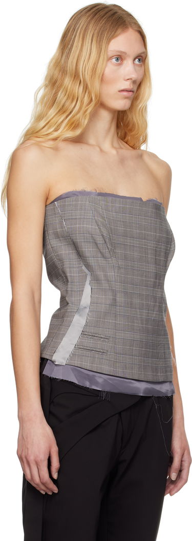 Crop Top Ottolinger Ottolinger Suit Corsage Top Šedá | 123-103023-02, 1