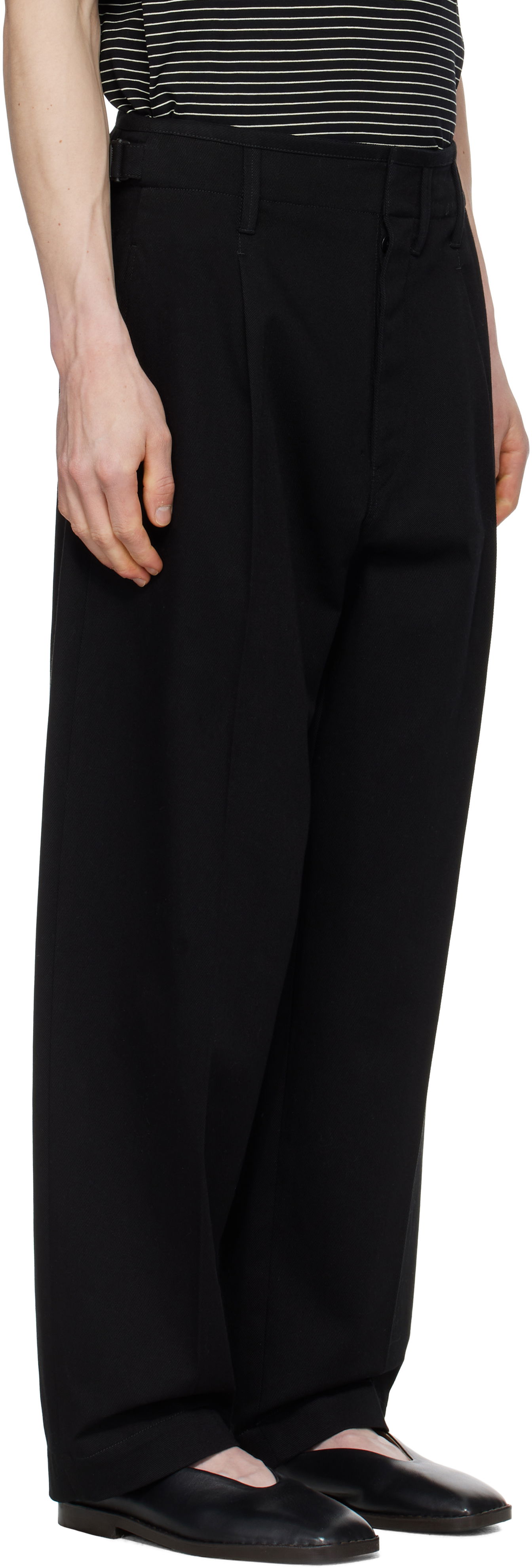 Nohavice LEMAIRE Lemaire Pleated Carrot Trousers Čierna | PA1194 LF1365, 1