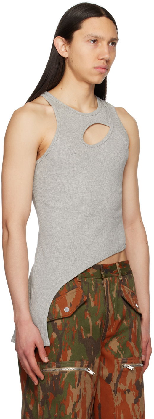 Tielko Dion Lee Cutout Asymmetric Tank Top Šedá | C3129S23, 1