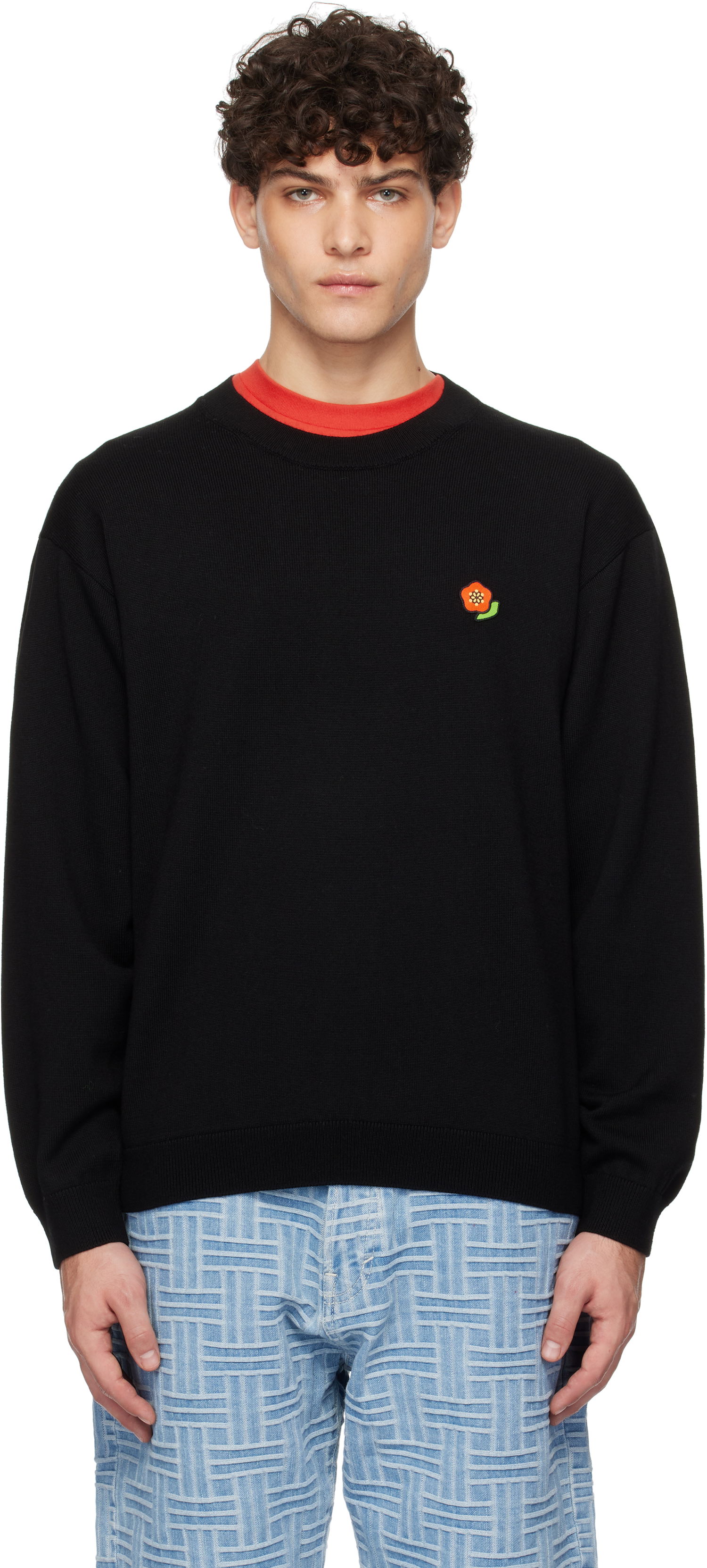 Sveter KENZO Paris Pop Flower Patch Sweatshirt Čierna | FF55PU7263LB, 0