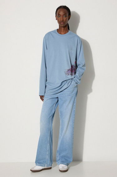 Tričko Y-3 Graphic Long Sleeve T-Shirt Modrá | JD9844, 1