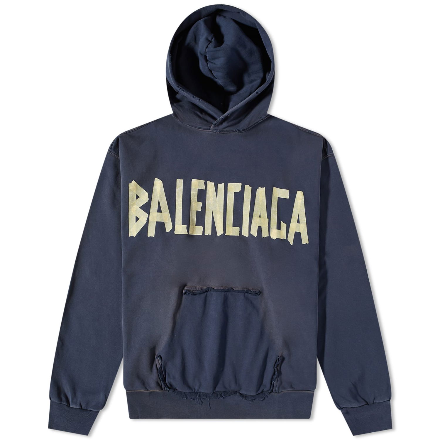 Mikina Balenciaga Tape Type Popover Hoody Navy | 744441-TOVB1-4140, 0
