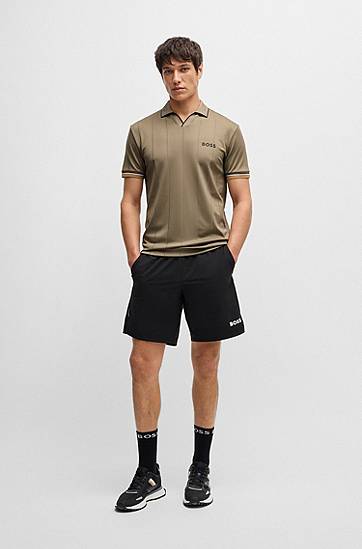 Polo tričko BOSS Four-Way Stretch Active Polo Shirt Zelené | 50530768, 1