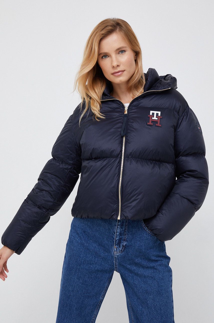 Prešívaná bunda Tommy Hilfiger Puffer Navy | WW0WW37479.9BYY, 0