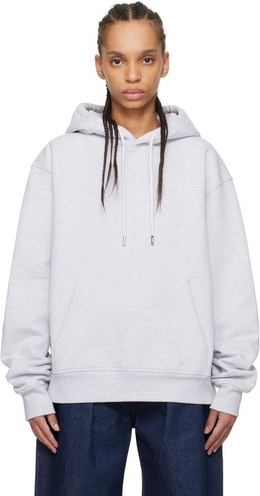 Mikina Jacquemus Les Classiques 'Le Sweatshirt Brodé' Hoodie Šedá | 22H245JS310-2120, 4