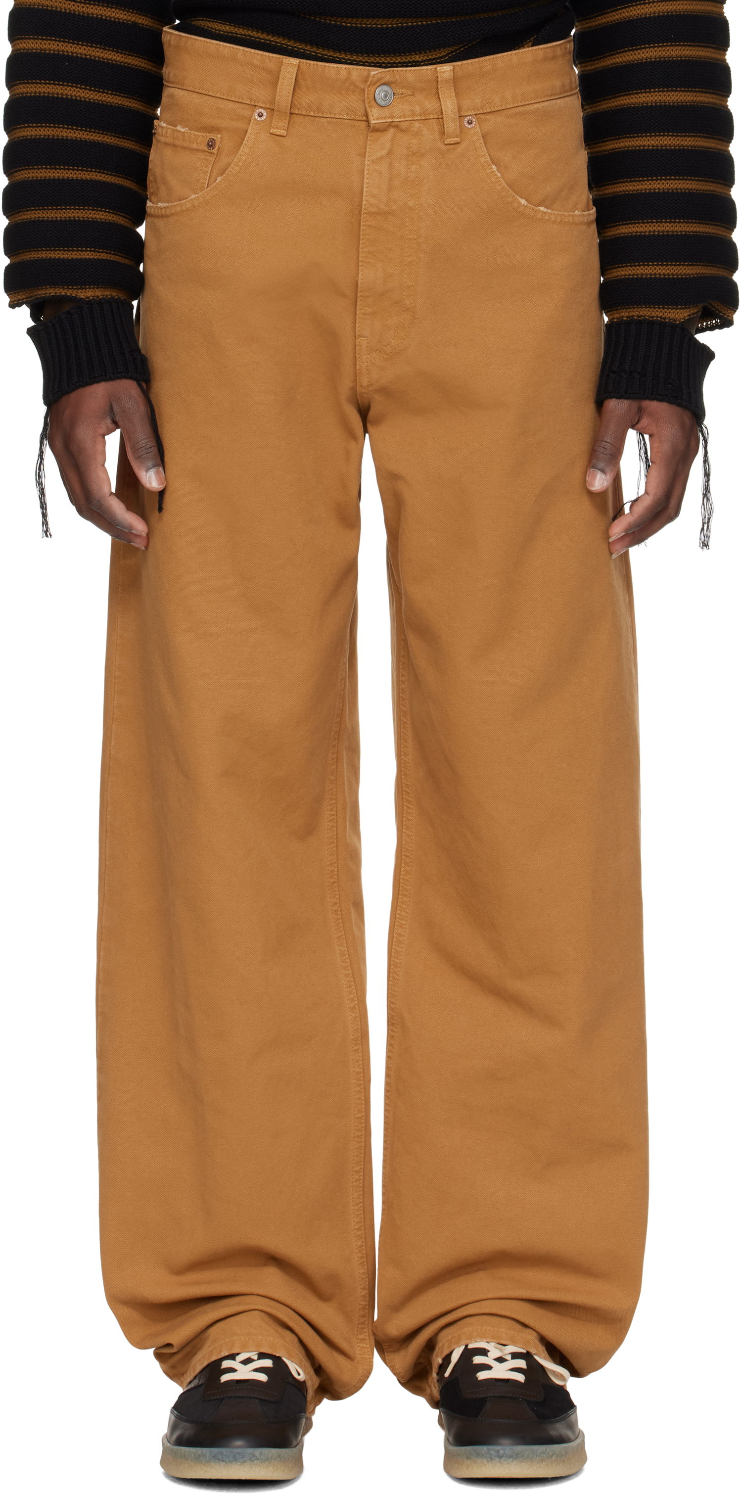 Džínsy Maison Margiela MM6 Maison Margiela Canvas Trousers Hnedá | SH0LA0021 M35249, 0