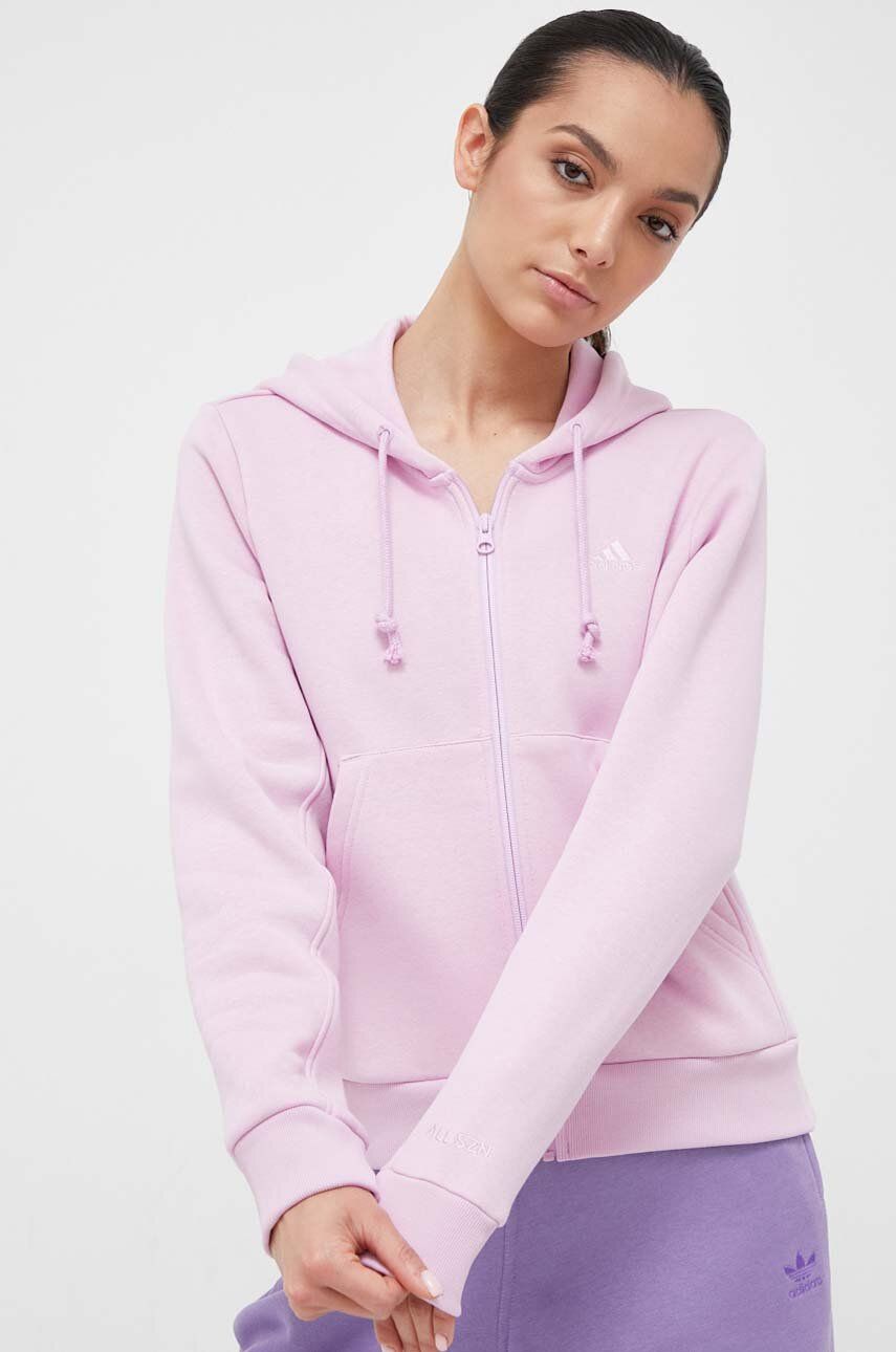Mikina adidas Performance All SZN Fleece Full-Zip Hoodie Ružová | HN4217, 0