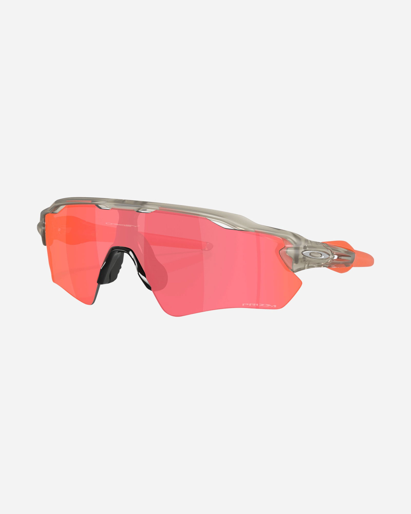 Matte Grey Sports Sunglasses With Red Lenses