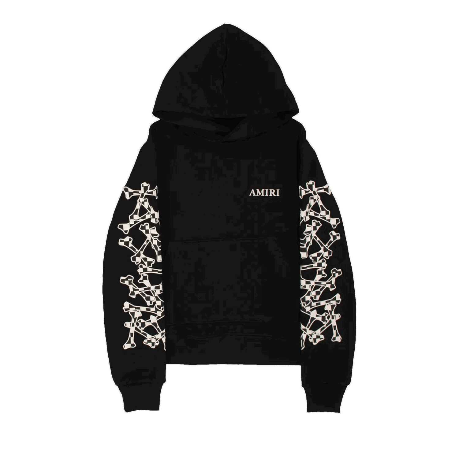 Mikina AMIRI Checkered Bones Hoodie Čierna | AW22MJG020 001 BLAC, 0
