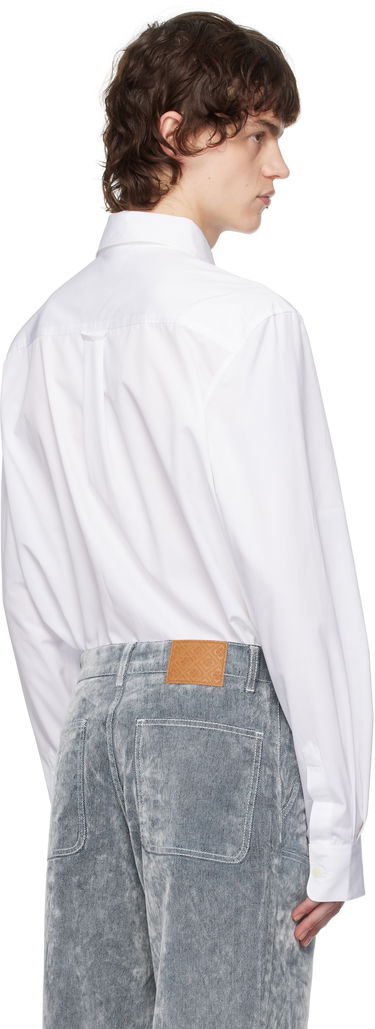 Košeľa Casablanca Casablanca Embroidered Orange Oxford Shirt Biela | MPS25-SH-150-01, 2