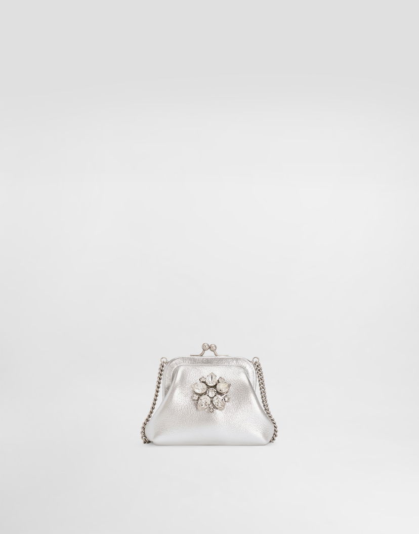 Kabelka Dolce & Gabbana Jeweled Laminated Calfskin Bag Metalická | EB0007AY81280998
