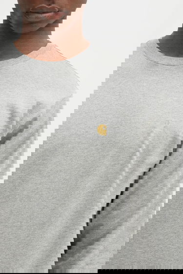 Tričko Carhartt WIP Long Sleeve T-Shirt Chase Šedá | I026392.GREY.HEATH, 3