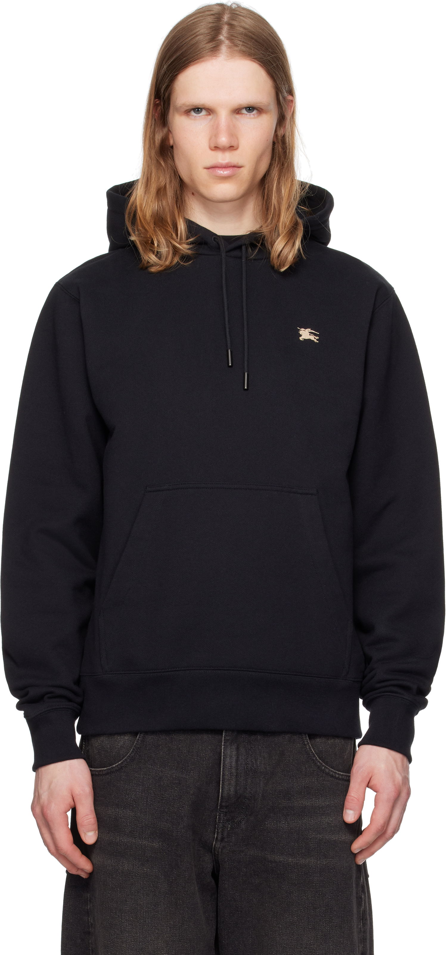Mikina Burberry Burberry Knight Stamp Cotton Hoodie Čierna | 8112807, 0