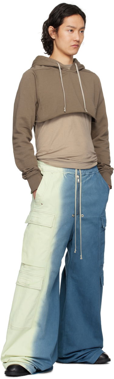 Cargo nohavice Rick Owens Rick Owens DRKSHDW Hollywood Double Cargo Jumbo Belas Denim Pants Modrá | DU01E3398 SDDE, 3