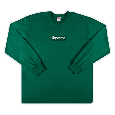 Tričko Supreme Box Logo Long-Sleeve Tee Zelené | FW20T15 LIGHT PINE, 0