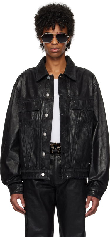 Bunda AMIRI AMIRI MA Quad Waxed Denim Jacket Čierna | AMDNTR1018, 0