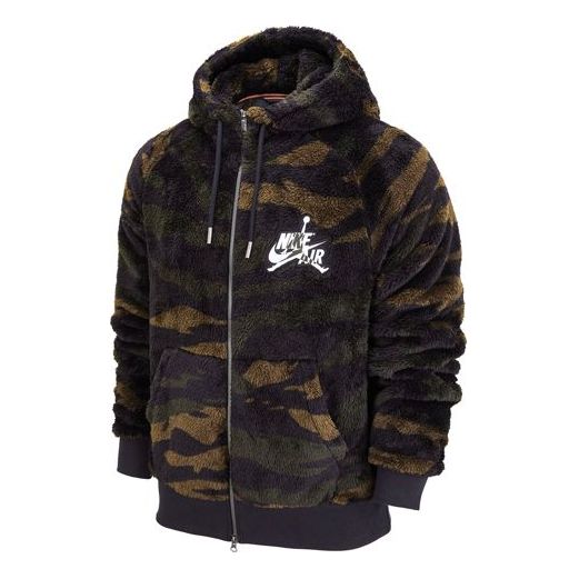 Mikina Jordan Jordan Wings Camo Full-Zip Hoodie Zelené | DO6298-265, 0