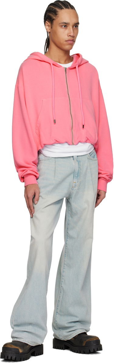 Mikina R13 R13 Balloon Cropped Zip-Up Hoodie Ružová | R13WK216-K001I, 3