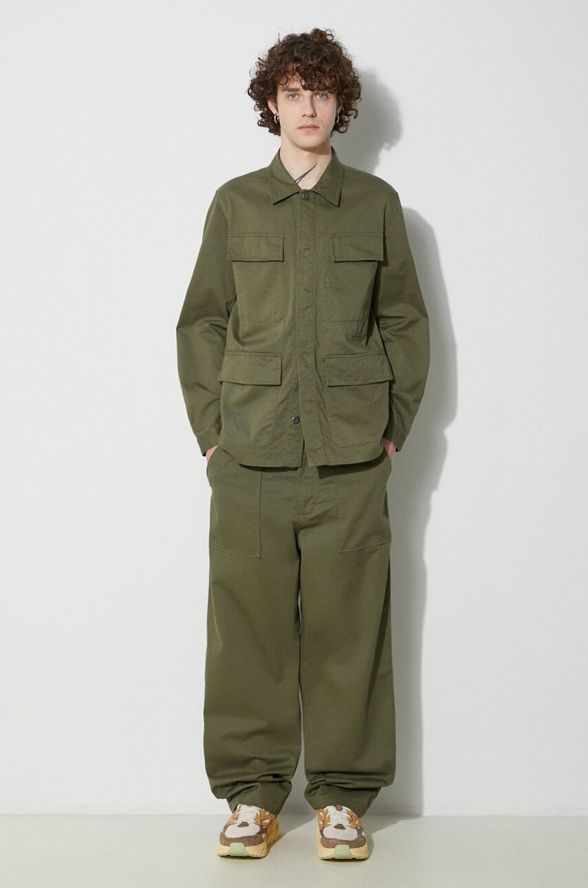 Bunda Universal Works Universal Works MW Fatigue Jacket, Regular Fit Zelené | 166.LIGHT.OLIVE, 1