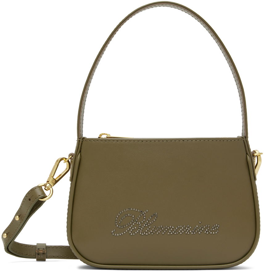 Rhinestone Logo Shoulder Bag