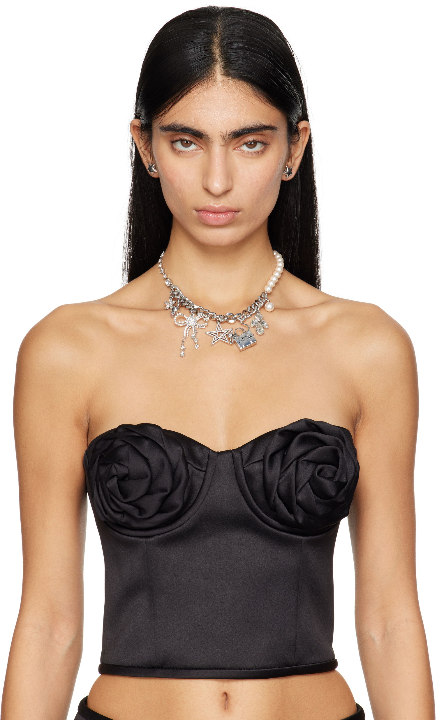 Náhrdelník Marc Jacobs Marc Jacobs 'Cats Out of the Bag' Charm Necklace Metalická | 2R4JNC001J27, 1
