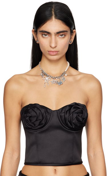 Náhrdelník Marc Jacobs Marc Jacobs 'Cats Out of the Bag' Charm Necklace Metalická | 2R4JNC001J27, 1