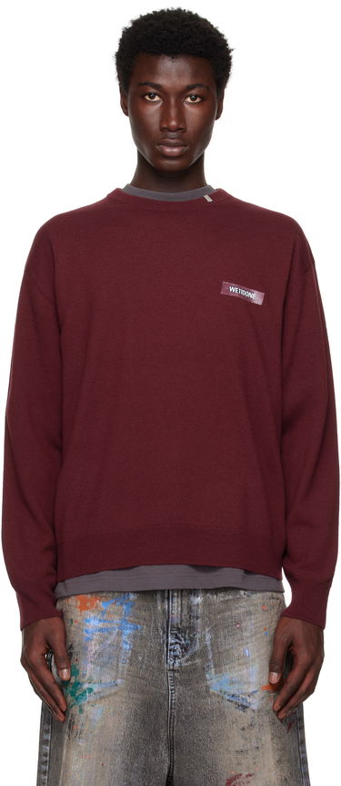 Sveter We11done We11done Logo Knit Pullover Sweater Vínová | WD-KO2-25-651-U-WN, 0