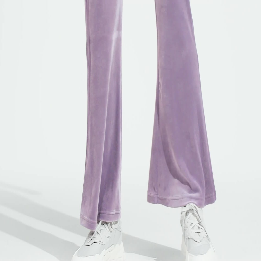 Crushed Velvet Flared Pants