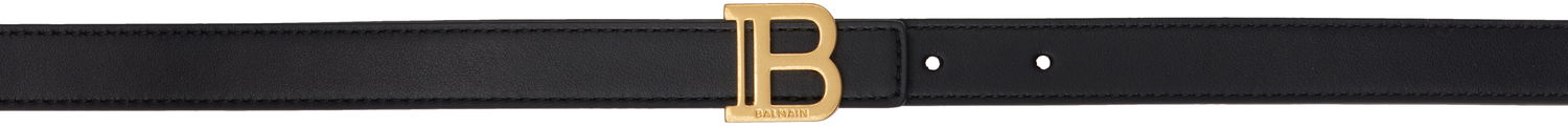 Opasok Balmain Balmain Thin Calfskin B Belt Čierna | EN1WJ000LVTL, 0