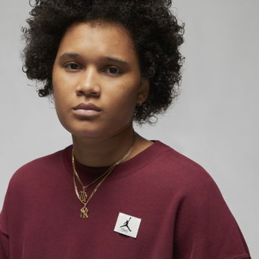 Mikina Jordan Fleece Crew Sweatshirt Vínová | DQ4599-645, 3