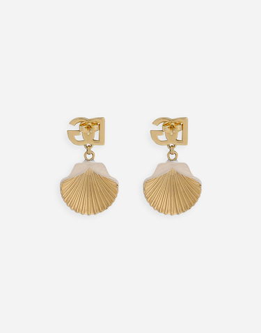 Náušnice Dolce & Gabbana Gold-tone Shell Dangle Earrings Metalická | WEQ6A1W1111ZOO00, 2