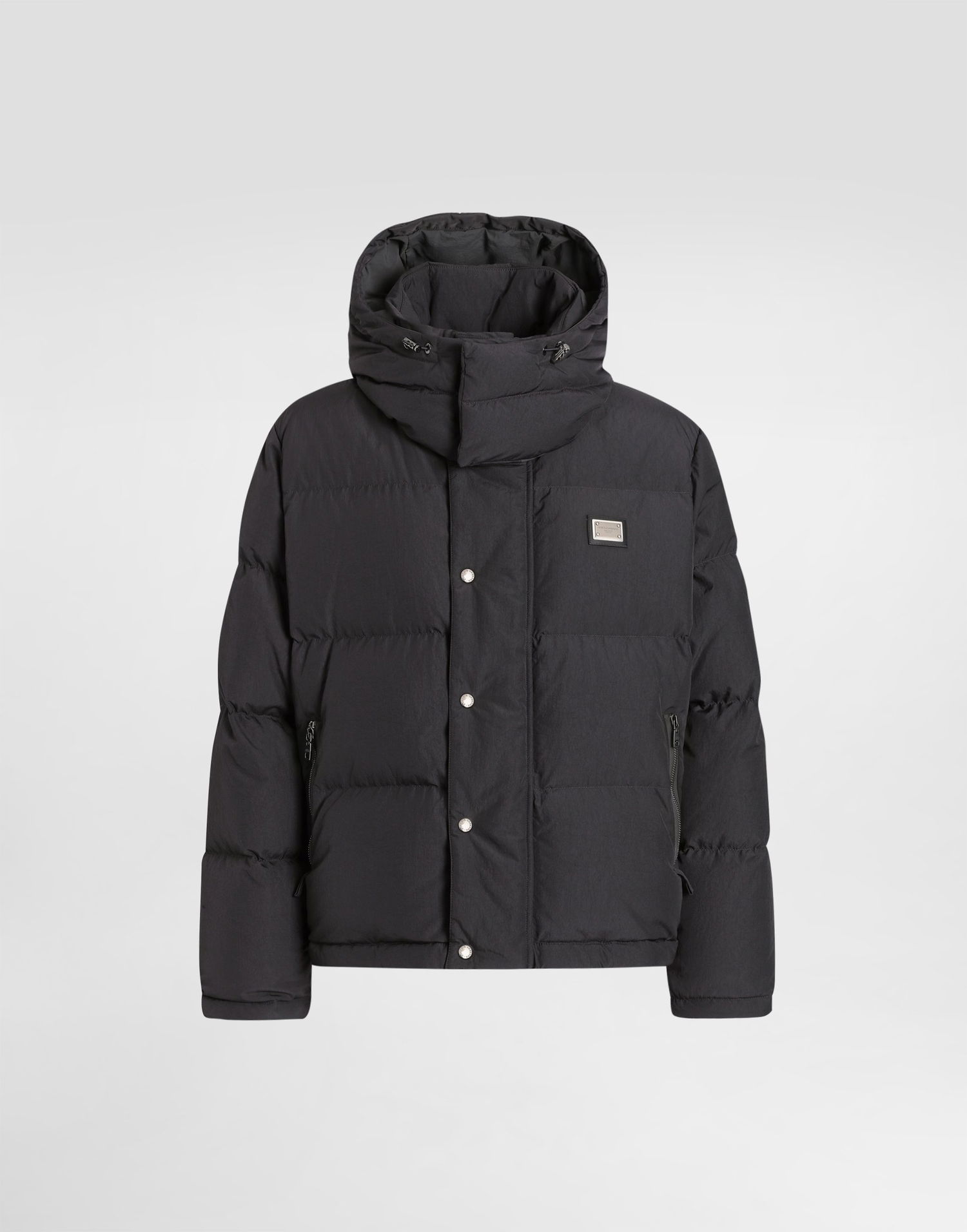 Prešívaná bunda Dolce & Gabbana Dolce & Gabbana Padded Quilted Hooded Puffer Jacket Čierna | G9BRFTFUS28N0636, 0
