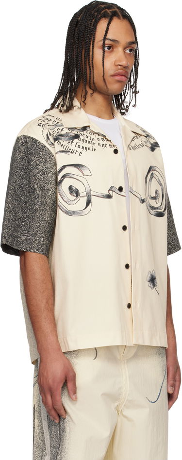 Košeľa Jean Paul Gaultier Jean Paul Gaultier 'The Multi-Tattoo' Print Bowling Shirt Béžová | 25/34-U-CH098-D504-030030, 1