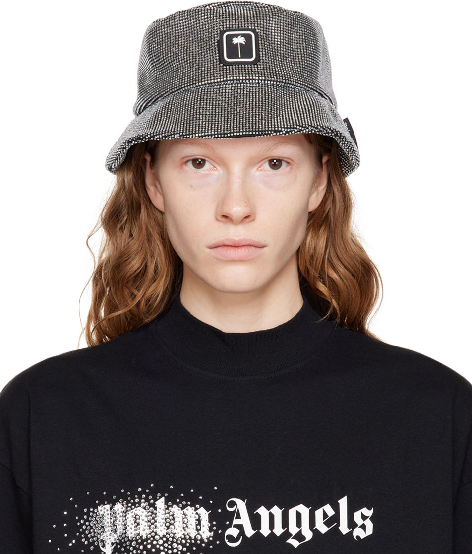 Klobúk Palm Angels Rhinestone Bucket Hat Čierna | PWLA022F22FAB0031072, 0