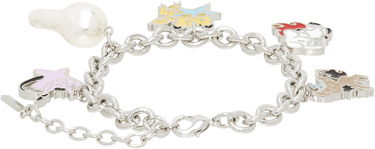 Náramok We11done We11done Silver-Tone Metal Monster Charms Bracelet with Faux Pearl Metalická | WD-AJ2-25-525-U-SV, 2