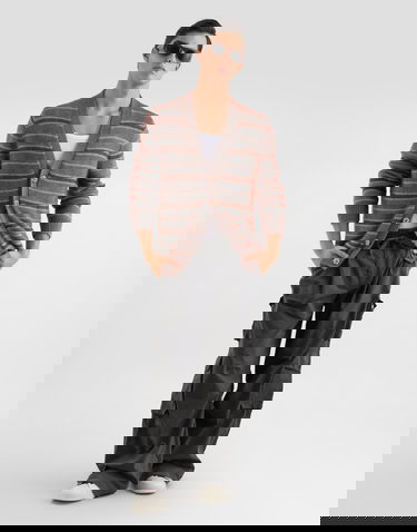 Sveter Dolce & Gabbana Striped Silk And Mohair Cardigan with Ornate Buttons Rôznofarebný | GXV13ZJGMDMV8434, 1