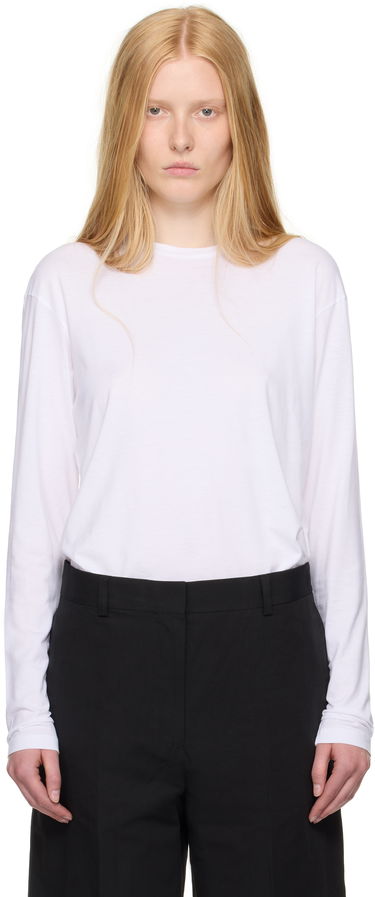 Tričko TOTEME TOTEME Classic Long Sleeve T-Shirt Biela | 253-WRT0588-FB0419, 0