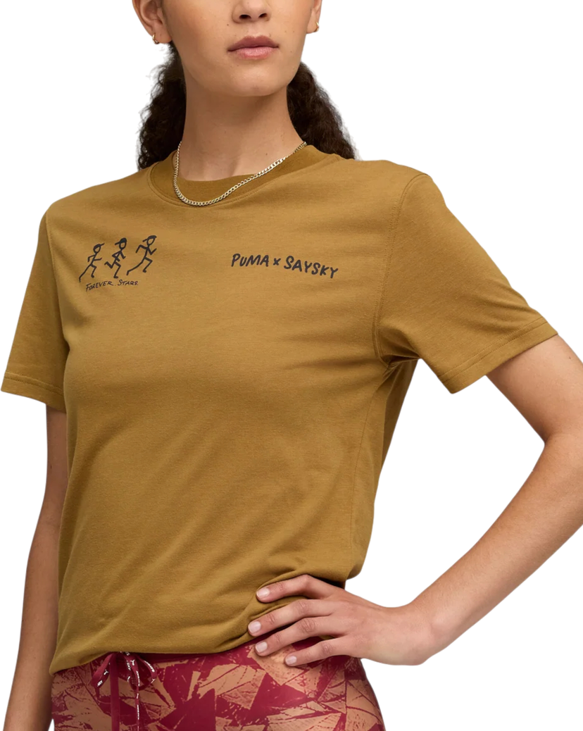Tričko Puma Puma x Saysky T-shirt Hnedá | 528147-69