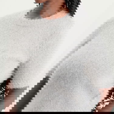 Crop Top Samsoe Samsoe Samsøe Samsøe Sajeanne Knit Top Šedá | F24400073-CLR000657, 5