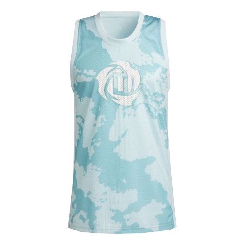 Tielko adidas Originals Derrick Rose Retro Basketball Jersey Modrá | GV4697, 0